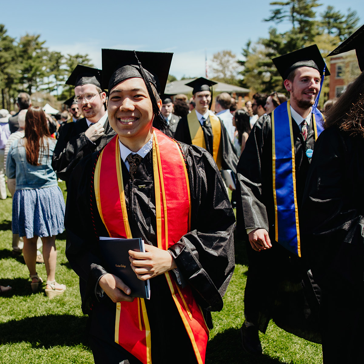 students at commencement